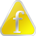 Yellow Facebook Icon 128x128 png